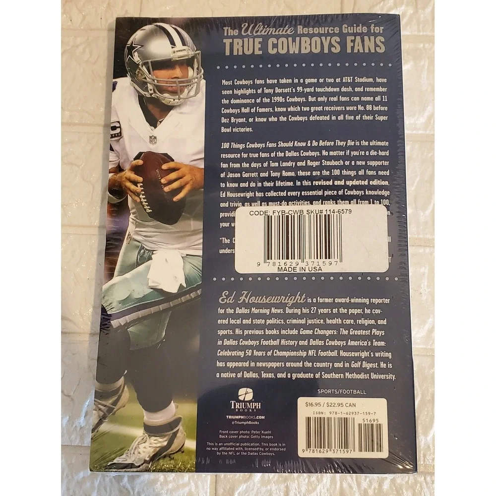 100 THINGS COWBOYS FANS SHOULD KNOW & DO BEFORE THEY DIE By‎ Ed Housewright NEW